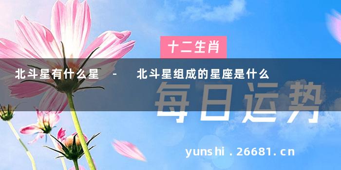 北斗星有什么星 - 北斗星组成的星座是什么